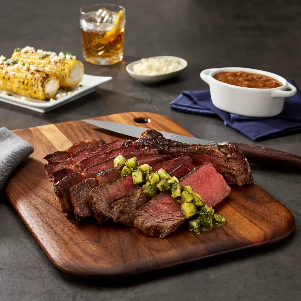 Bone-In Ribeye with Pineapple Chimichurri